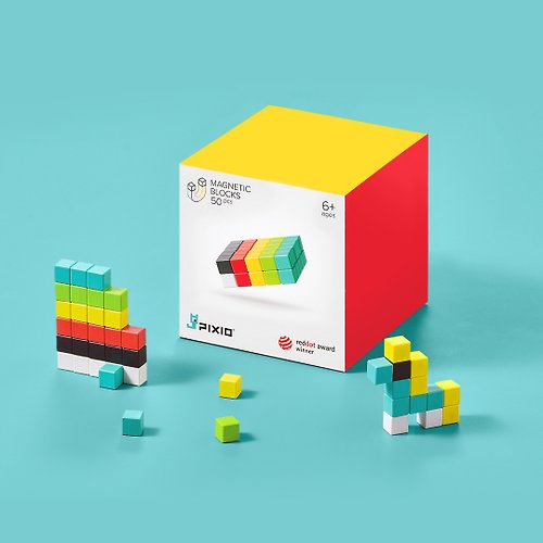 PIXIO PIXIO-50 磁性積木 - 像素藝術積木玩具 - 自由創意玩具 - 科技迷