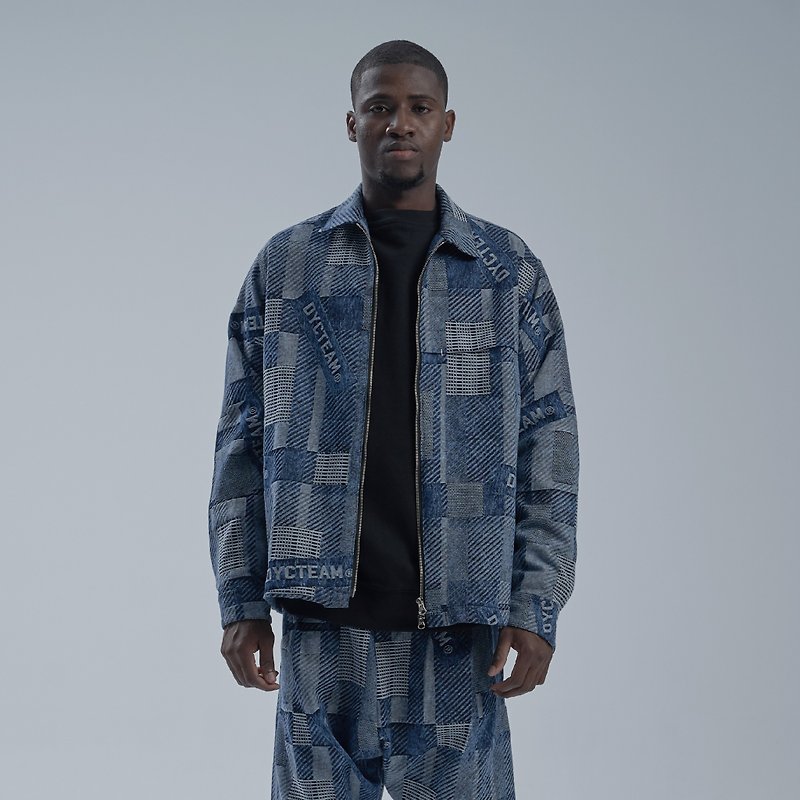 DYCTEAM - SISYPHUS / Two way zipper coat - Men's Coats & Jackets - Cotton & Hemp Blue