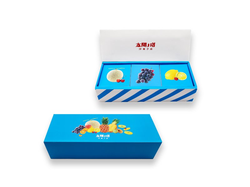 Fruit jelly box of 3 pieces: lemon/grape/melon jelly - Panna Cotta & Pudding - Other Materials Multicolor