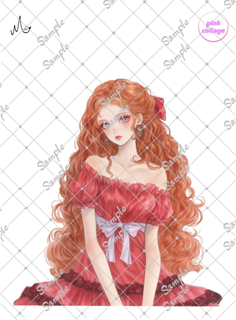 オリジナル人物ステッカー期間限定pinkシリーズ9月10日まで - 貼紙 - 紙 