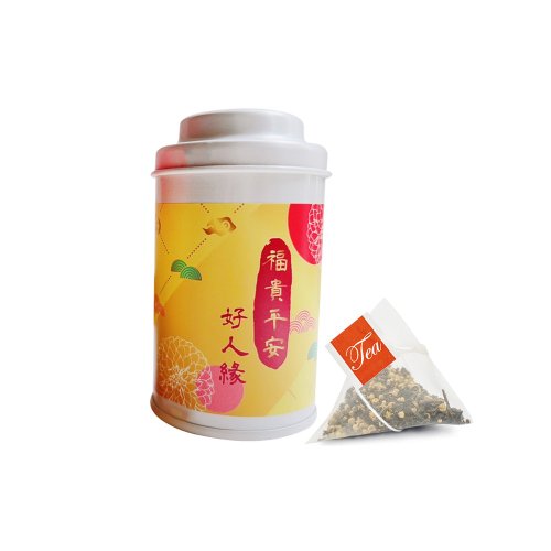 無藏茗茶 【無藏】龍眼花茶(無咖啡因)- 5入裝三角茶包 精美高罐(白罐)