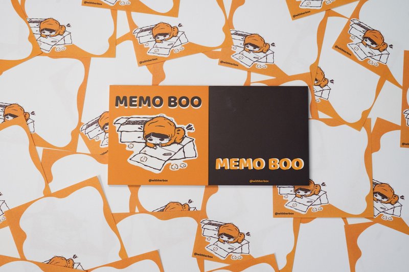 Murmurboo - Memo Pad | Note Paper - กระดาษโน้ต - กระดาษ สีส้ม