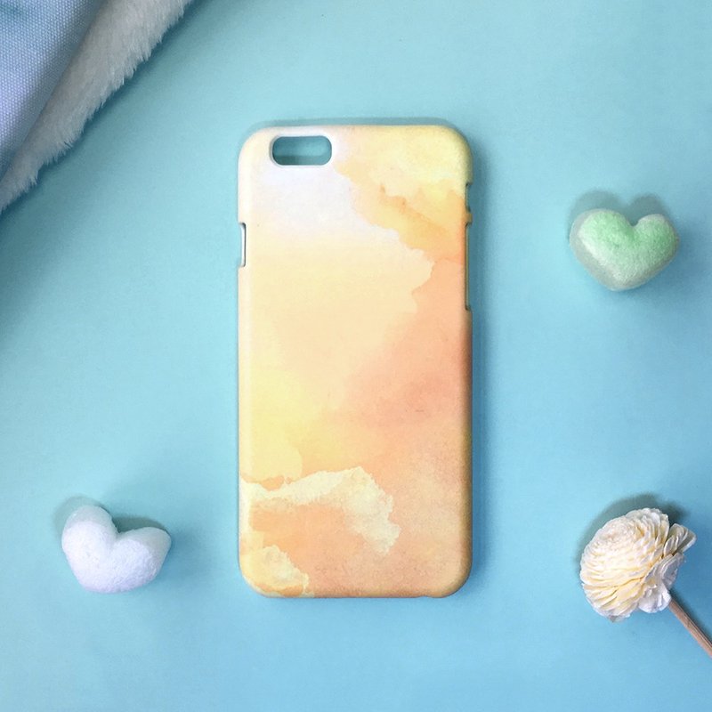 雲彩黃-iPhone(i5.i6s,i6splus)/Android(Samsung三星, HTC, Sony)原創手機殼/保護套/可客製/聖誕節禮物 - 手機殼/手機套 - 塑膠 黃色