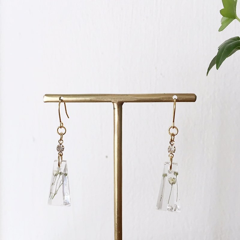 Swing earrings of babys breath 3 - Earrings & Clip-ons - Other Materials Transparent