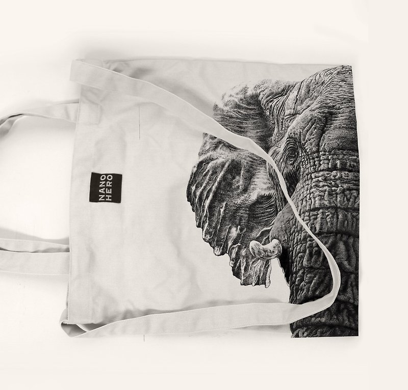 [hero-bag] elephant - Messenger Bags & Sling Bags - Cotton & Hemp White