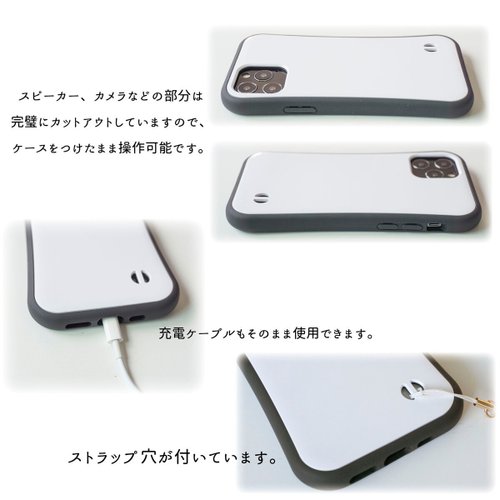 iPhone限定 スマホケース グリップケース 【 ギンガムチェック