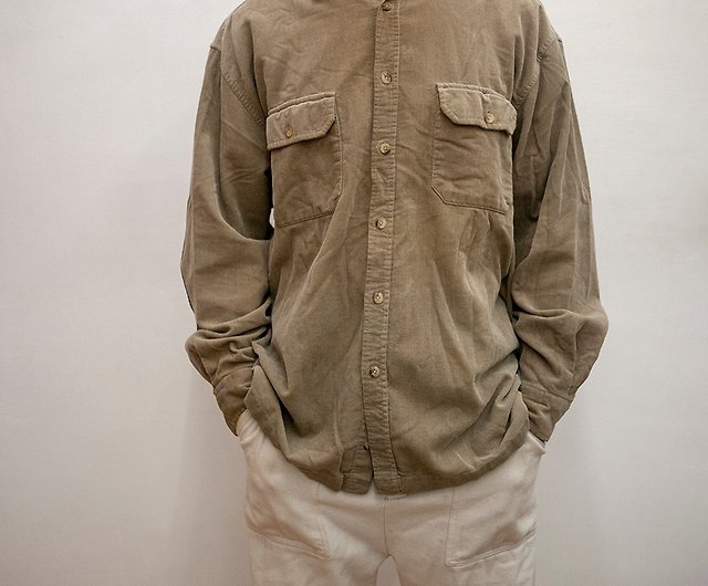 FADED GLORY Corduroy Long Sleeve Shirt Khaki Vintage Used - Shop  afterworktw Men's Shirts - Pinkoi