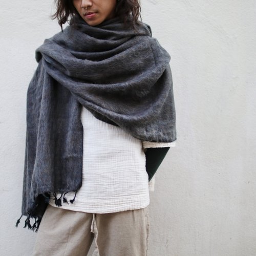 Knit Scarves & Wraps - Cotton & Hemp Silk | Pinkoi