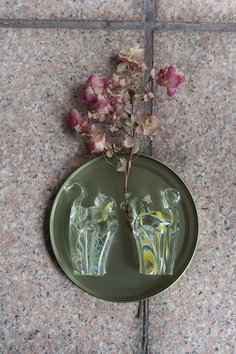蕾絲玻璃貓 | 玻璃熾造 工坊手作 - 擺飾/家飾品 - 玻璃 多色
