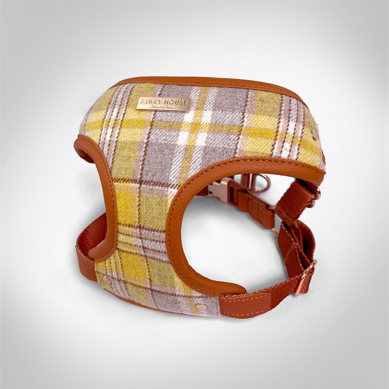Wool stitching anti-static chest back caramel Brown Mix&Match wear-resistant soft winter must-have - Collars & Leashes - Wool 