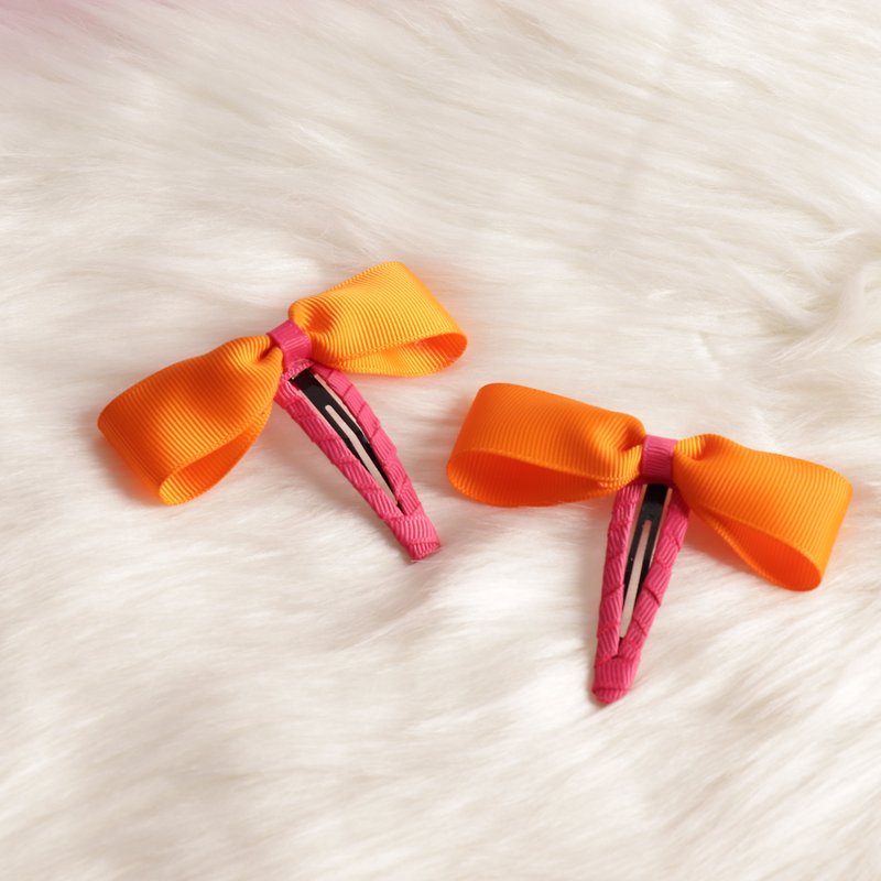 Tiny Bow Tangerine Brand mamadadado (handmade) - Hair Accessories - Polyester 