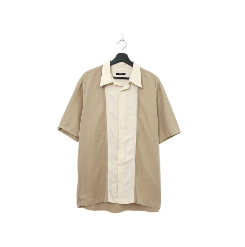 Back to Green-古巴短袖襯衫 深淺卡其色 cs-12// vintage shirt - 男襯衫/休閒襯衫 - 棉．麻 
