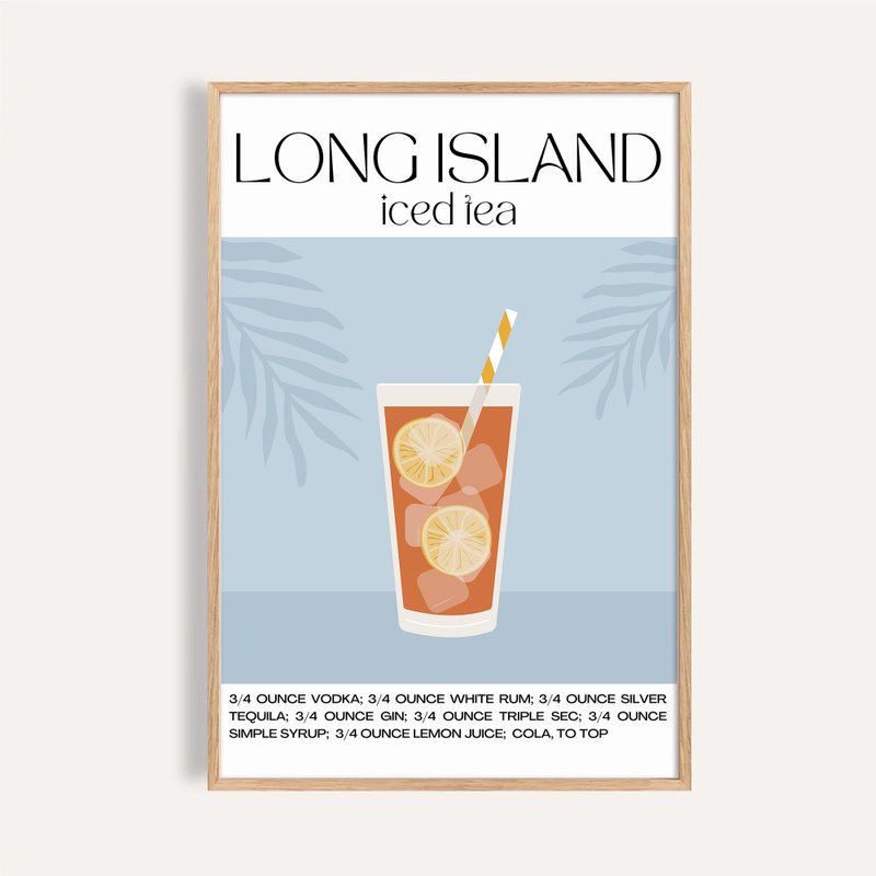 長島冰茶 Long Island Iced Tea / 調酒藝術掛畫 畫芯 早午餐海報 - 海報/掛畫/掛布 - 紙 
