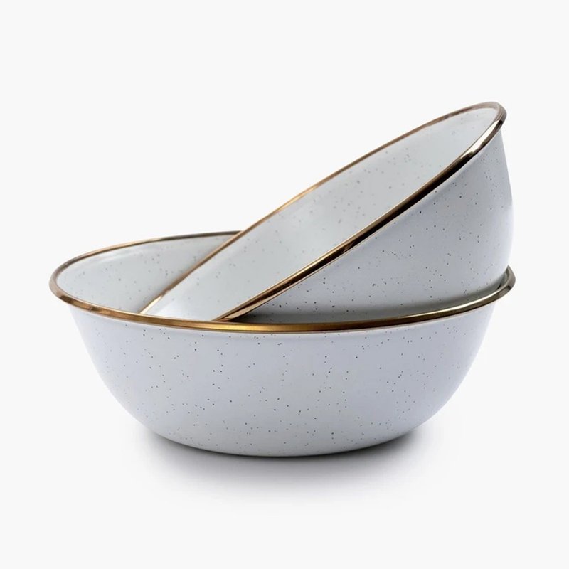 [Two into one set] Barebones CKW-390 enamel bowl set / eggshell white - Camping Gear & Picnic Sets - Other Metals White