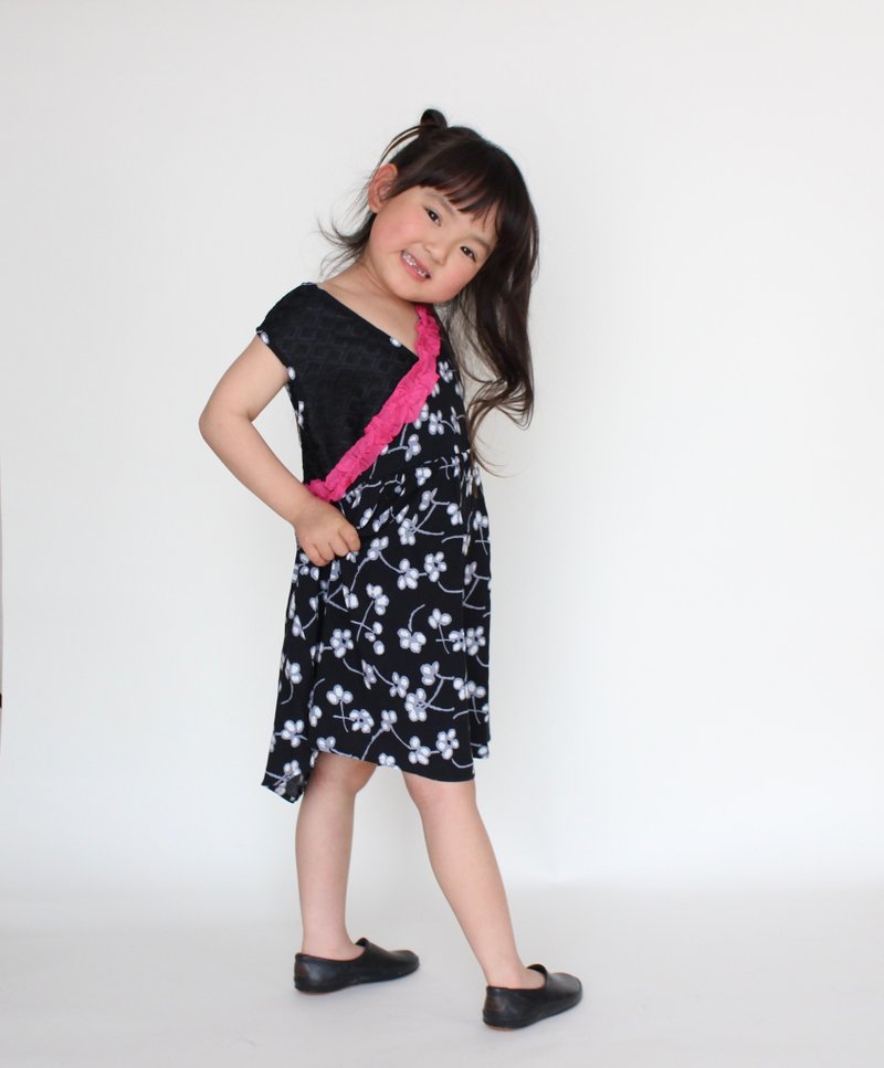 Ruffle sleeveless dress black - Kids' Dresses - Cotton & Hemp Black