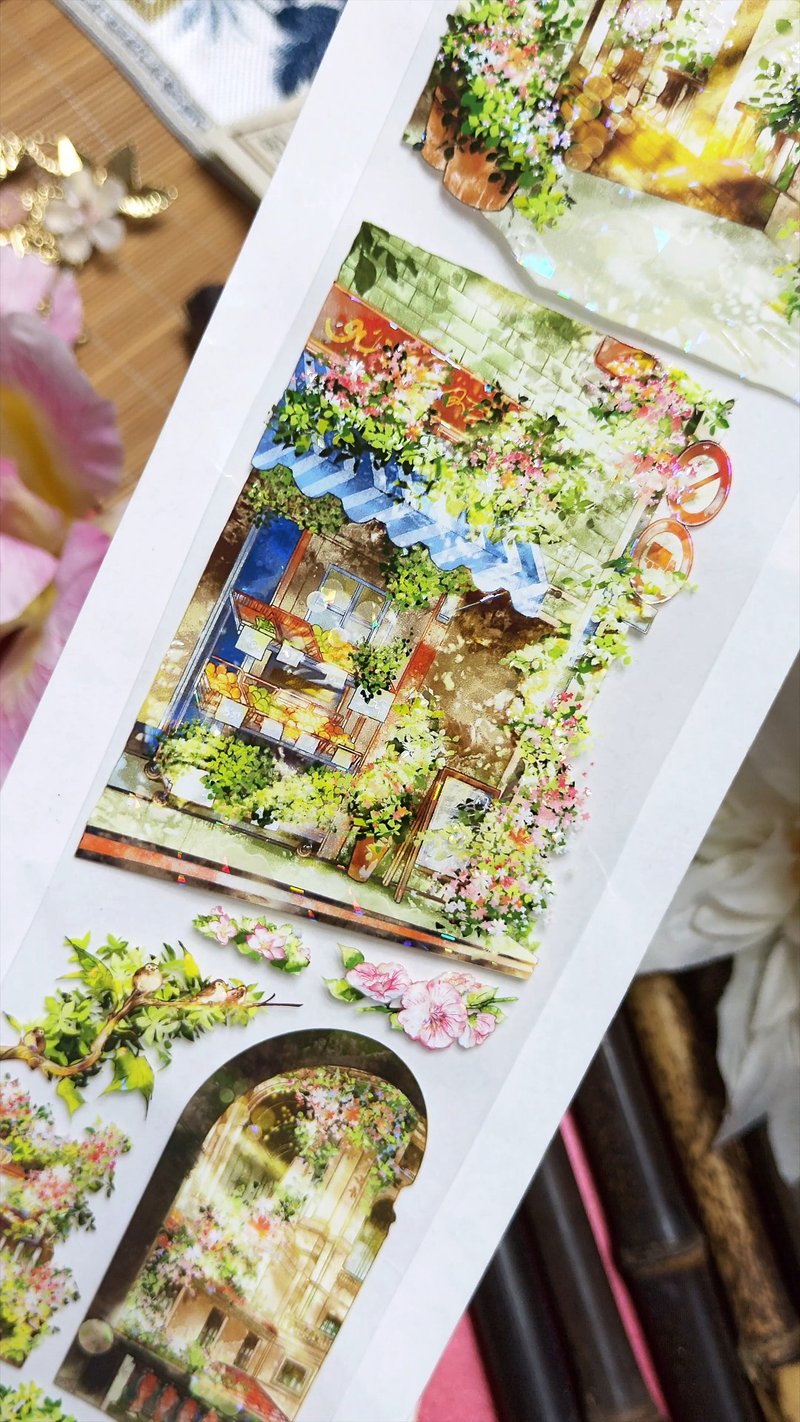 光語花屋 PET 紙膠帶 貝殼光 5米卷 - 膠紙/膠帶/紙膠帶 - 其他材質 多色