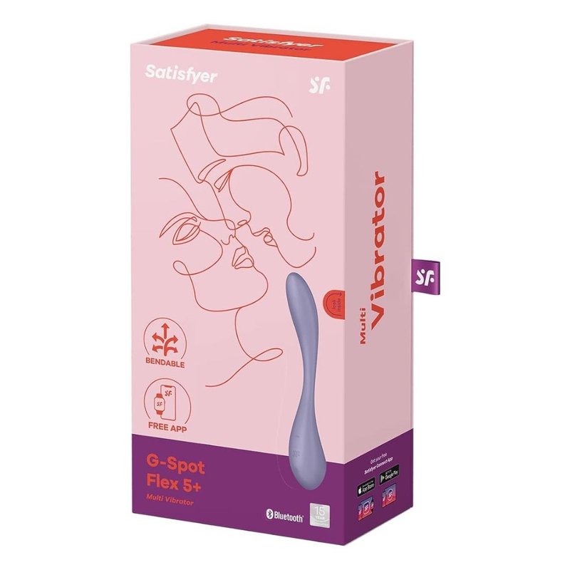 G-Spot Flex 5+【手機智能遙控】可屈曲G點震棒 - 情趣用品 - 矽膠 紫色