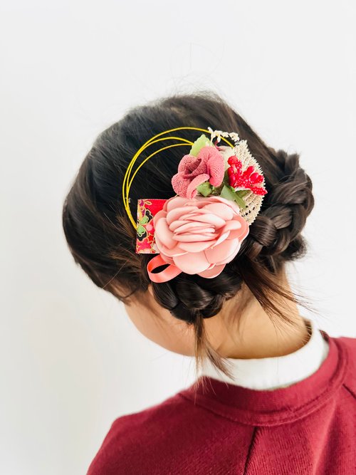 sunflowercorsage 英國手工製作 日本和風古典頭飾髮夾