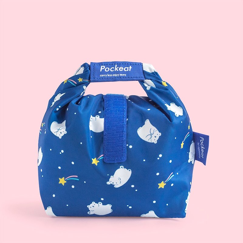 agooday | Pockeat food bag(M) - BacBac and the Meteor - กล่องข้าว - พลาสติก สีน้ำเงิน