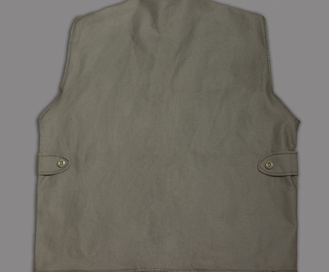 Vintage fishing vest A07, khaki cotton fisherman vest [Tsubasa.Y 古 着 屋] -  Shop tsubasay Men's Tank Tops & Vests - Pinkoi