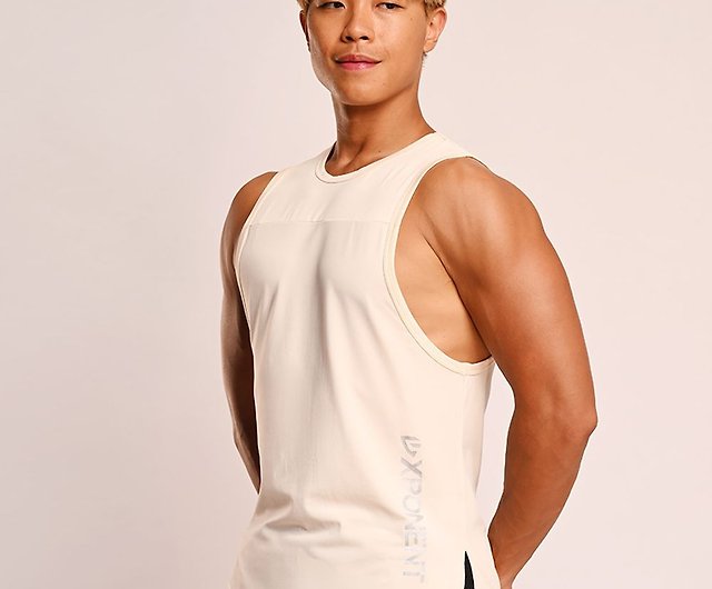 Mens Tank Top Undershirt Sports Tank Top for Men Beige Retro Full Figure  Mens Undershirts Tank Tops for Men at  Men’s Clothing store