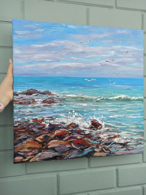 油絵　専用確認　海とカモメ 油絵 専用確認 海とカモメ 油絵 専用確認 海とカモメ 油絵 専用