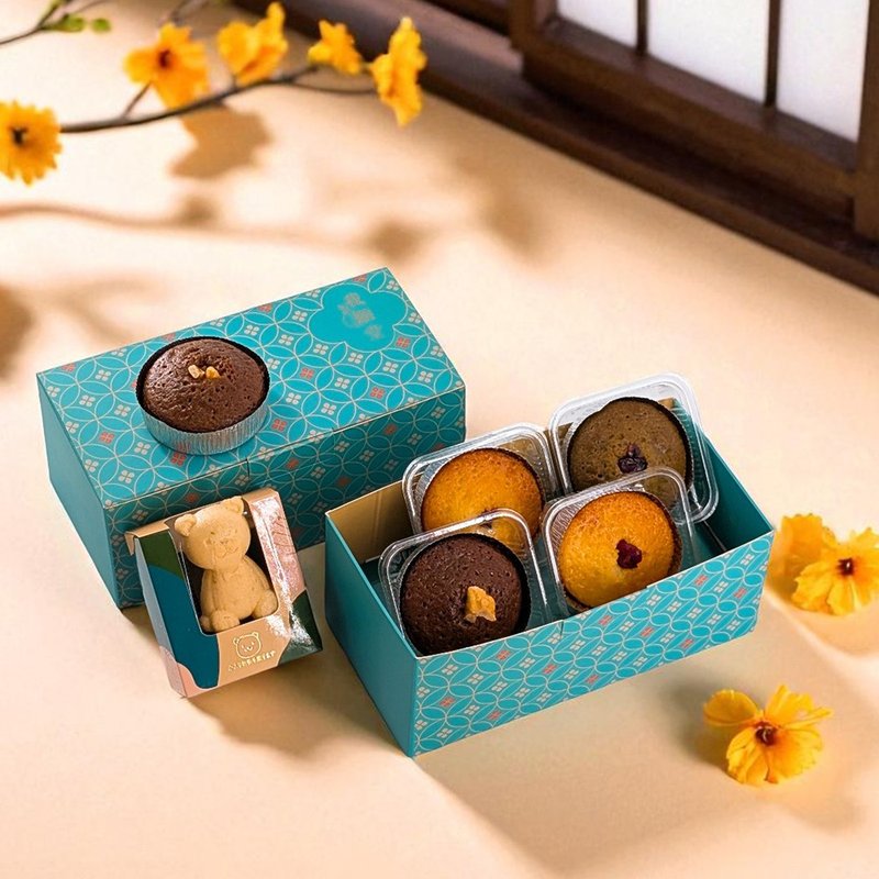 │人氣禮盒│熊棒磅蛋糕 隨享盒D款(6入) 磅蛋糕 堅果塔人氣送禮 - 蛋糕/甜點 - 其他材質 多色