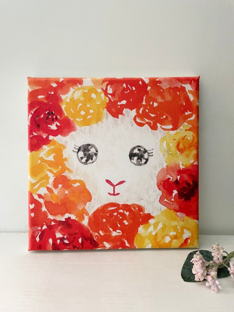 Flower Bunny Copy Painting/Red/Decoration/Wall Stickers/Decoration/Home Furnishing - ตกแต่งผนัง - วัสดุกันนำ้ 