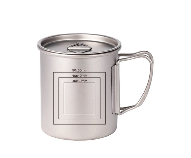 純チタン製折りたたみカップ 300ml | レーザー刻印カスタム | 誕生日