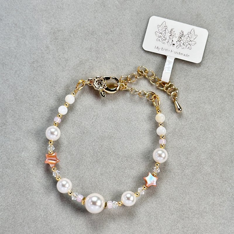 Austrian Swarovski crystal + pearl bracelet JW92H-001 - Bracelets - Pearl Multicolor