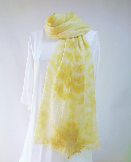 草木染め・コブナグサ染め・オーガニック・コットンガーゼ・知多木綿