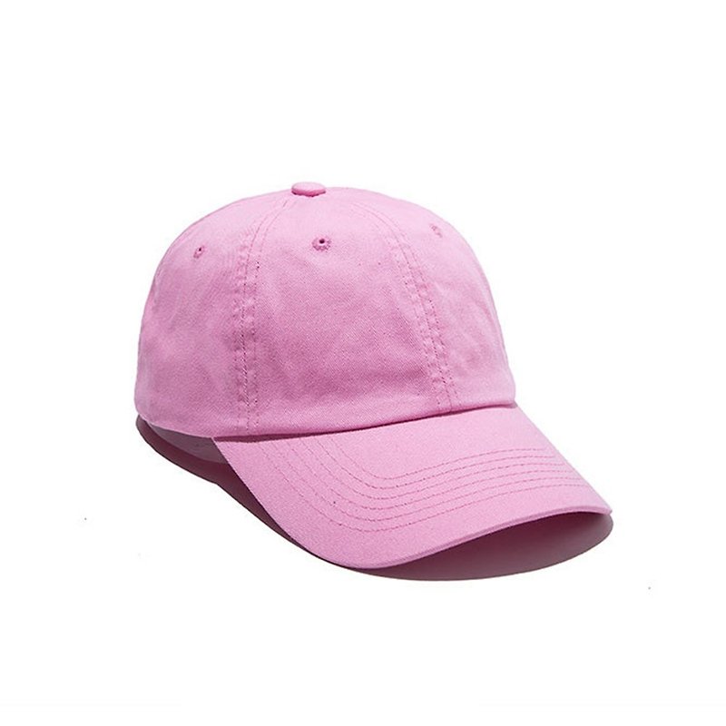 Pure color washed leisure hat powder-9 colors customized M8366-2 - Hats & Caps - Cotton & Hemp Pink