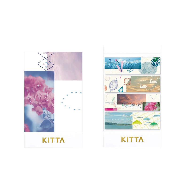 【KING JIM】KITTA隨身攜帶和紙膠帶 拼貼 (東出桂奈設計款) - 貼紙 - 紙 多色