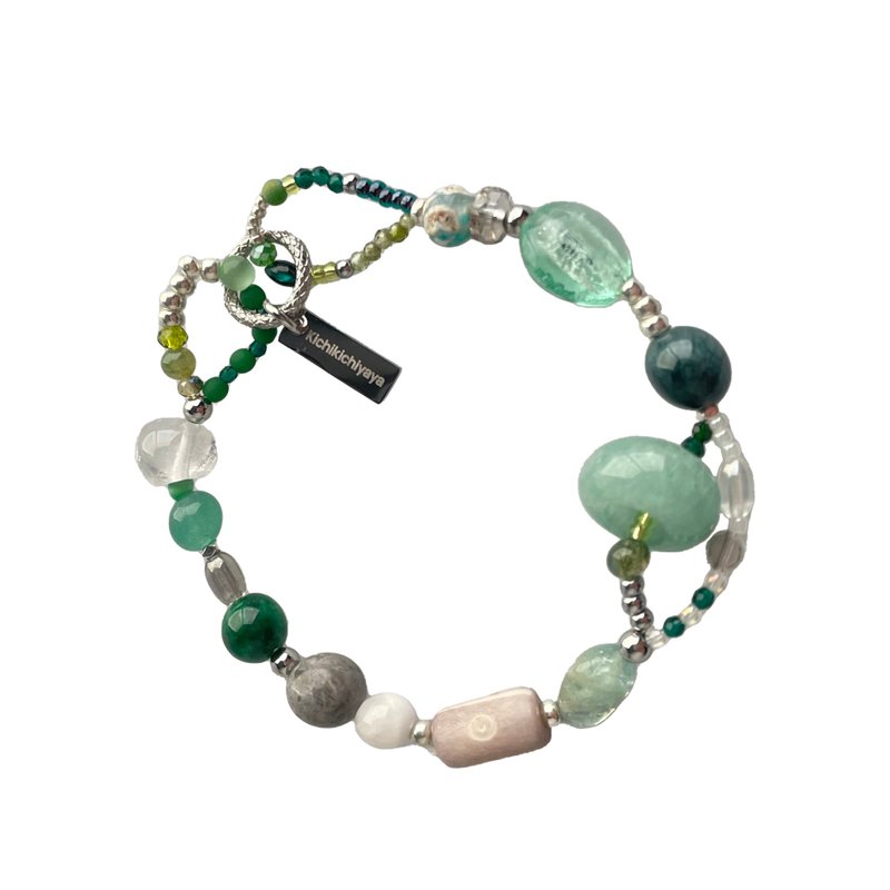 Emerald Gemstone Bracelet 032 - 手鍊/手環 - 寶石 綠色