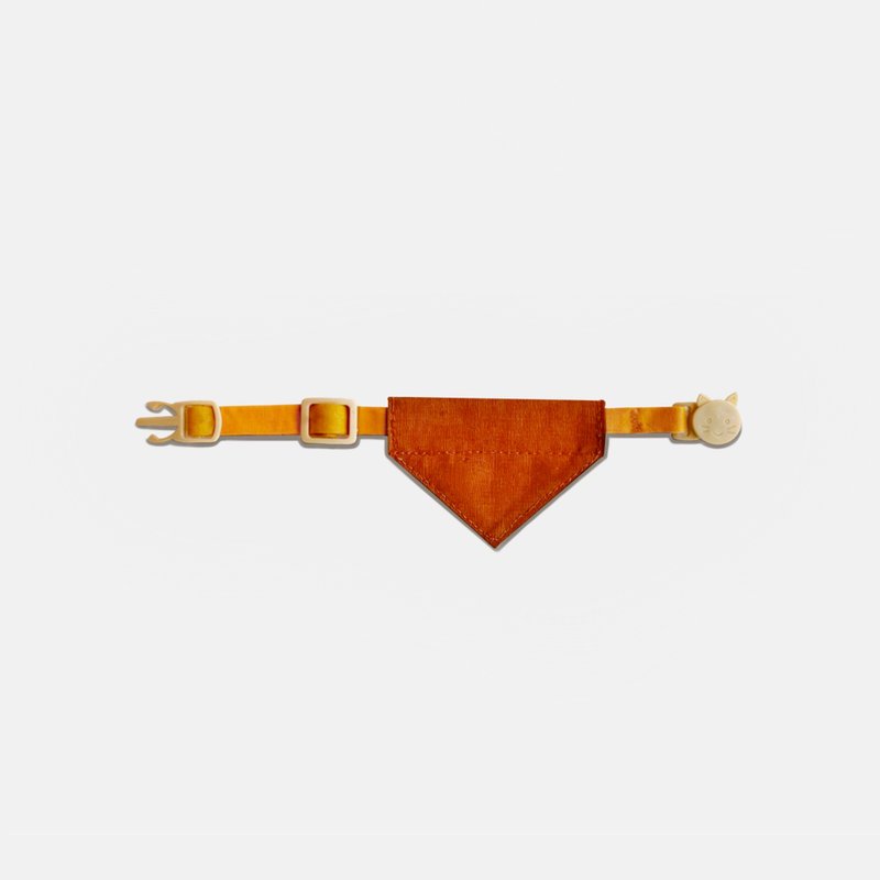 簡約手工定制貓項圈 Fox Red Breakaway Cat Collar - 項圈/牽繩 - 棉．麻 紅色