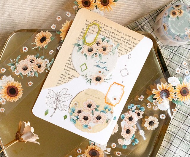 ひまわり ー 5cm クリアPETテープ - ショップ 樂意デザイン【公式