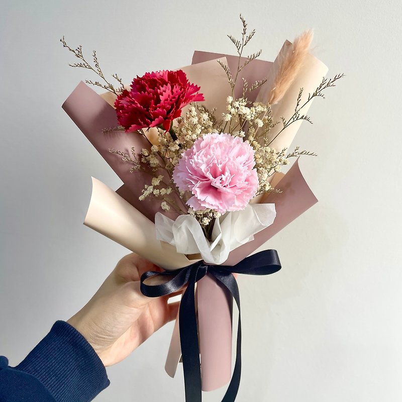 Mother's Day Carnation Soap Flower Bouquet Dried Flower Gift Small Bouquet-A - Dried Flowers & Bouquets - Other Materials 