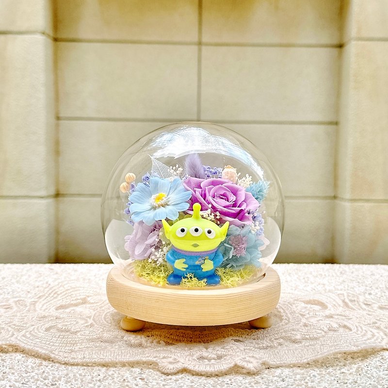 Toy Story/Three-eyed Monster/Eternal Flower/Dry Flower/Night Light/Glass Cup/Glass Cover - Dried Flowers & Bouquets - Plants & Flowers Multicolor