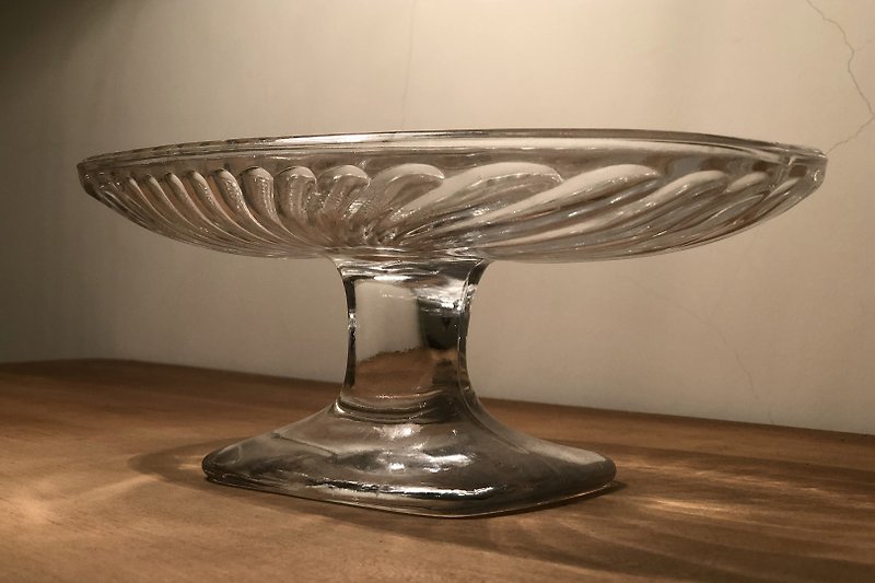 臺灣早期玻璃果盤 - 裝飾/擺設  - 玻璃 透明