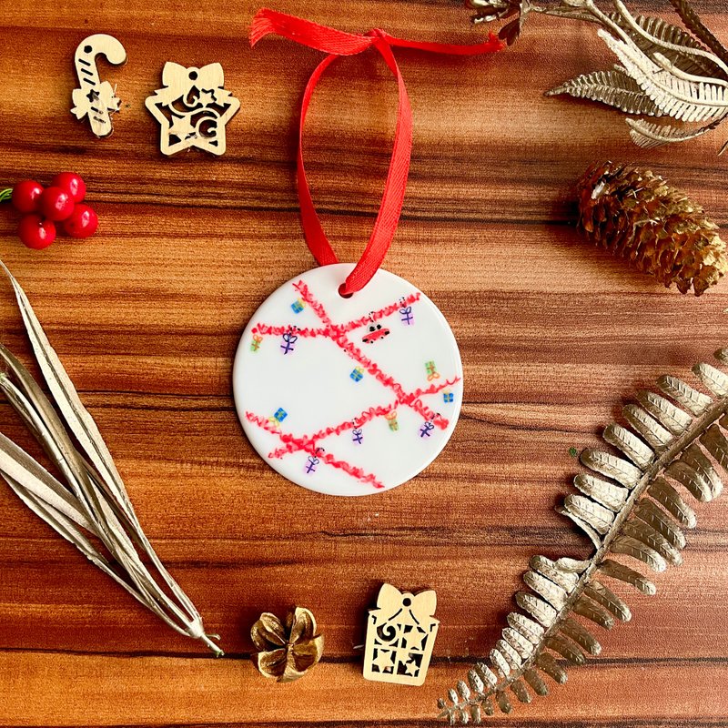 手繪陶瓷聖誕裝飾 - 擺飾/家飾品 - 瓷 多色