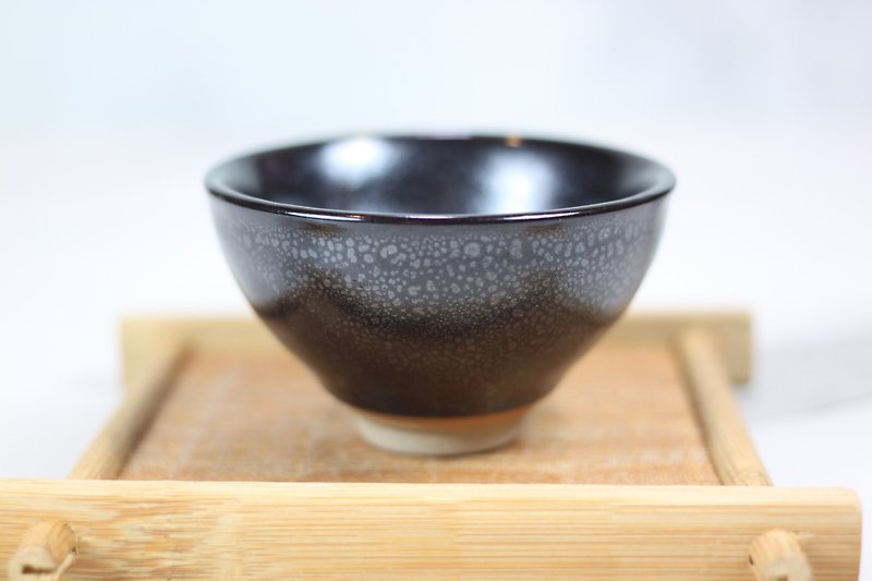 [I Love Mom] Oil Drop Tianmu Glaze Chinese Tea Cup Works by Yingge Ceramics Master Ye Minxiang - ถ้วย - ดินเผา 