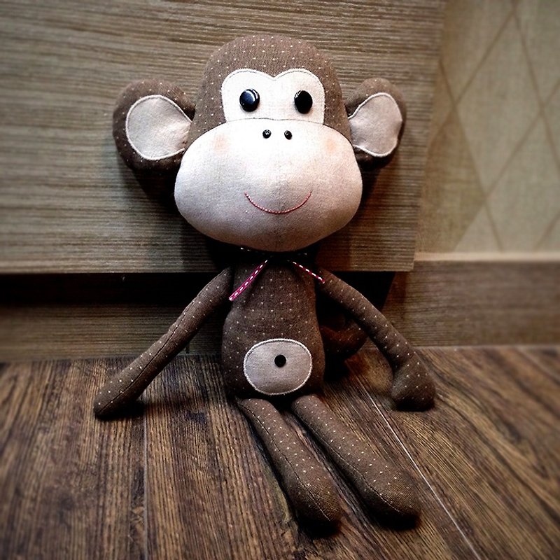 ❖ handmade material package - naughty monkey doll ❖ - เย็บปัก/ถักทอ/ใยขนแกะ - ผ้าฝ้าย/ผ้าลินิน สีนำ้ตาล