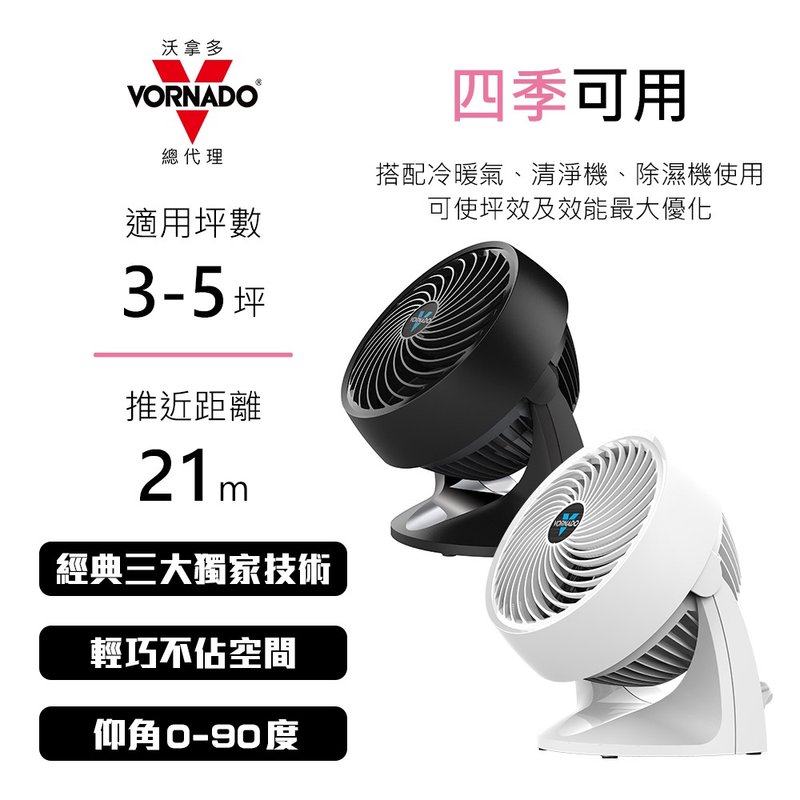 American VORNADO vortex air circulation fan for 3-5 square meters 533-TW 2 colors - เครื่องใช้ไฟฟ้าขนาดเล็กอื่นๆ - พลาสติก 