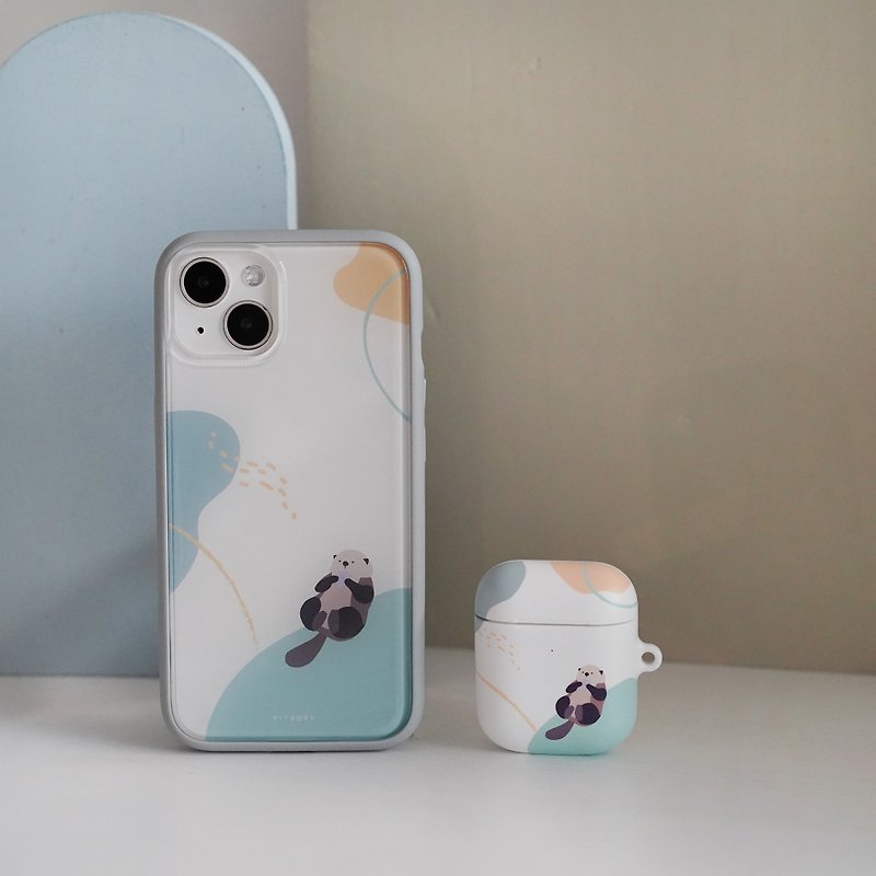 【FITZORY】動物園療癒系色塊 海獺 | iPhone殼 - 手機殼/手機套 - 塑膠 白色