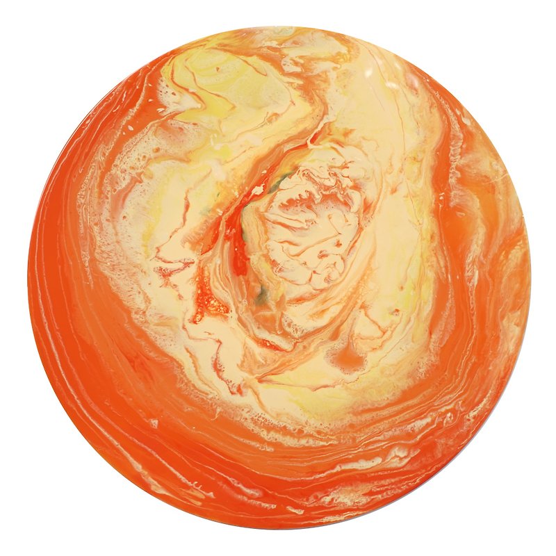 【Day eye・Planet・Hand made wall clock / wall hanging】40cm - Items for Display - Plastic Orange