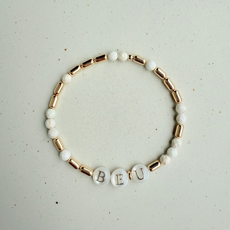 Be You White Turquoise Bracelet - Bracelets - Copper & Brass 