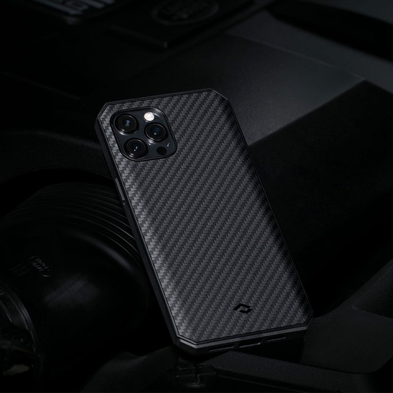 iPhone12 ProMax MagEZ CasePro航太纖維軍規磁吸手機殼 - 手機殼/手機套 - 其他人造纖維 黑色
