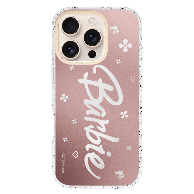 Barbie 鏡面復古磨砂 磁吸版 透彩框 iPhone 16 15 14 13 Pro Max - 手機殼/手機套 - 環保材質 銀色