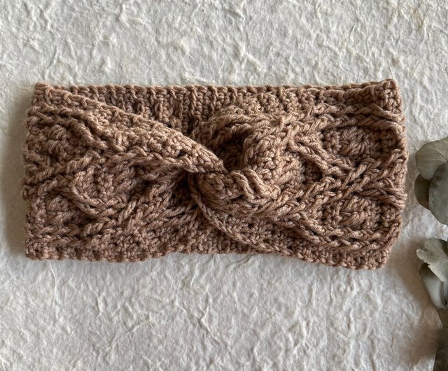 かぎ針編みケーブルツイストヘッドバンド | かぎ針編みケーブル