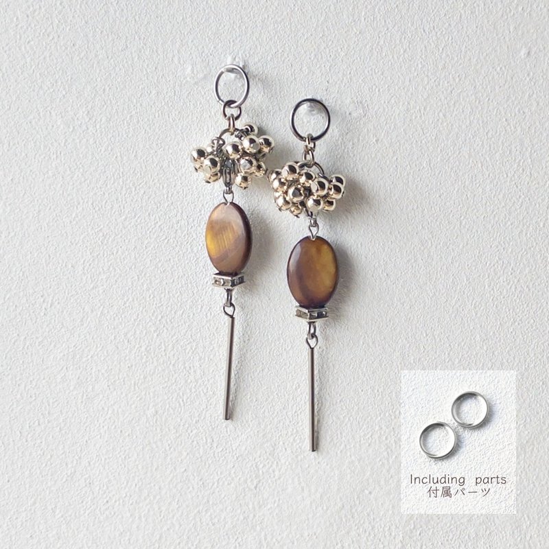 Custom charms Interchangeable /着せ替えチャーム c-c-63 - 耳環/耳夾/耳骨夾 - 其他金屬 銀色